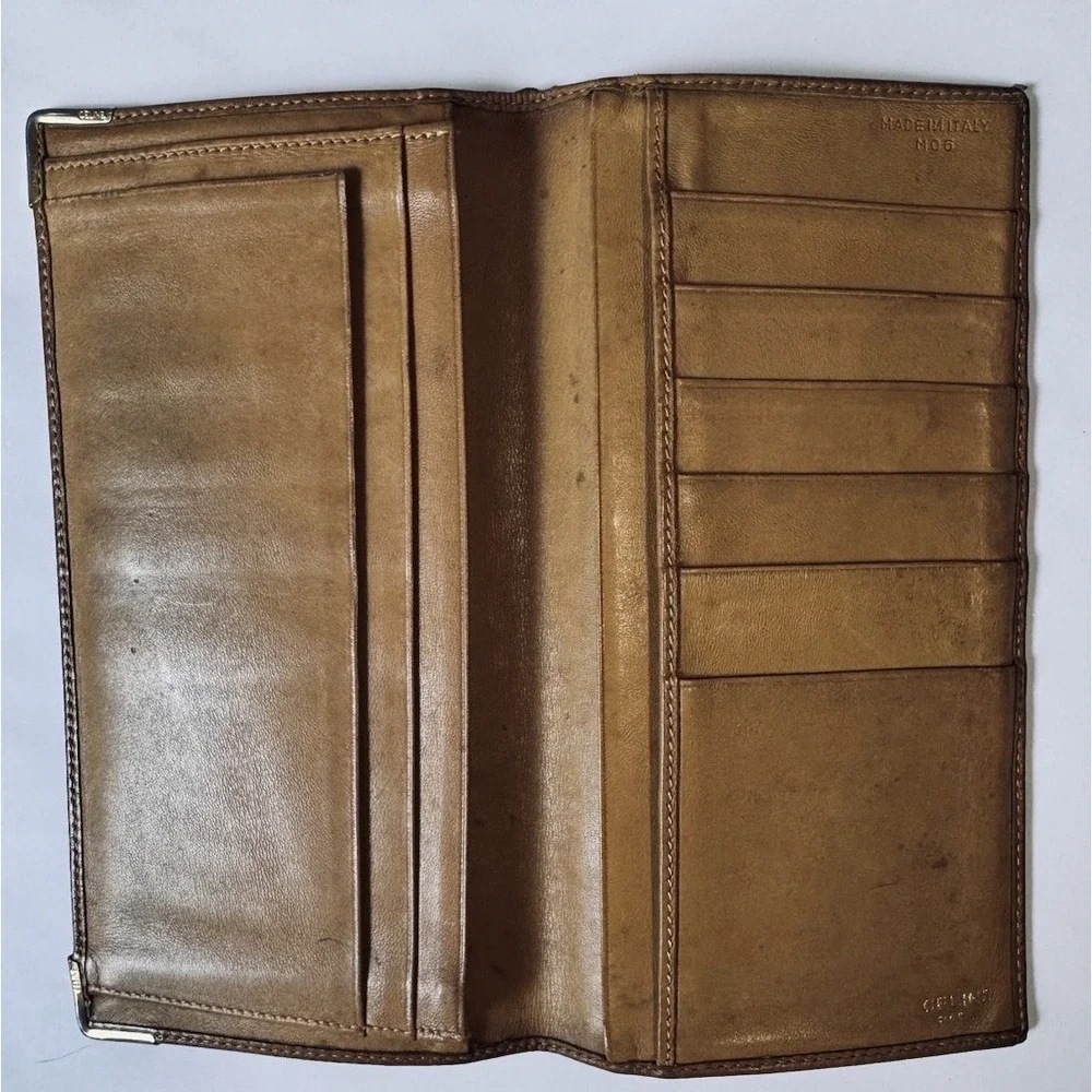 Celine Bi Fold Wallet Beige / Tan Card Holder